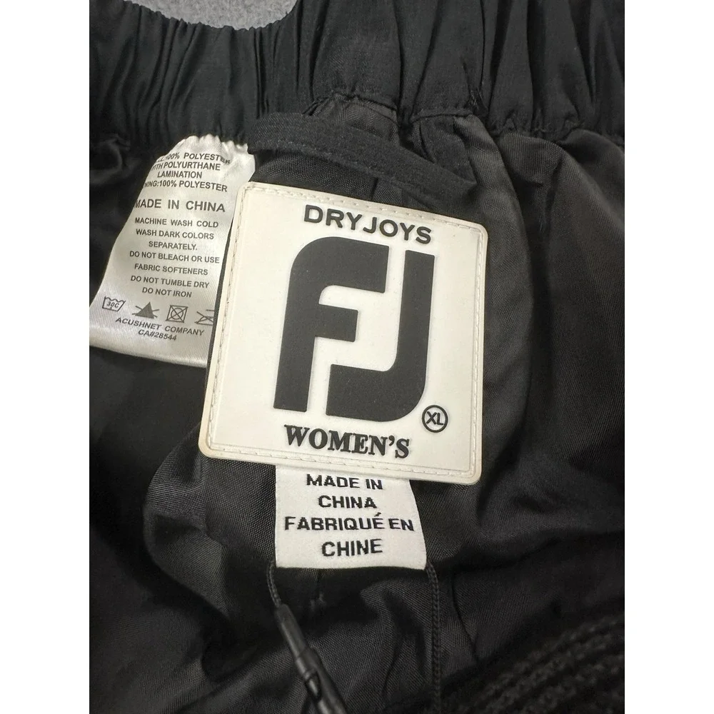 FootJoy Golf Pants DryJoys Rain Wind Weather Waterproof Hydrolite Women XL Black